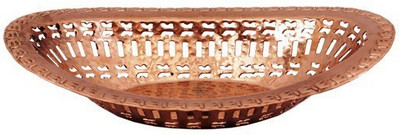 

IndianArtVilla Copper Bread Basket(Brown)