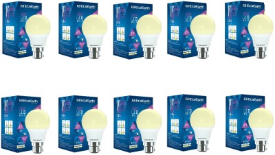 ECOEARTH 7 W Round B22 LED Bulb(Yellow, Pack of 10)