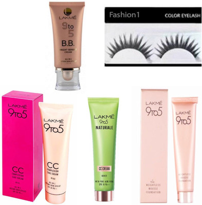 

FASHION 1 COMBO SETS BEST EYELASH FOUNDATIONS B B , C C AND CERAM(Set of 5)