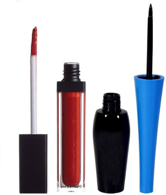 

Vedy Matte Me Liquid Lipstick 6ml (Autumn Orange) (orange) With Eyeliner(Set of 2)