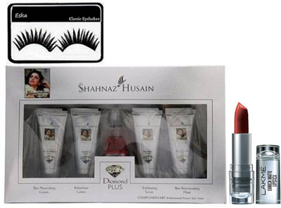 

Eska EyeLashes, Shahnaz Husain Diamond Facial Kit & Lakme Enrich Matte Finish Lipstick(Set of 3)