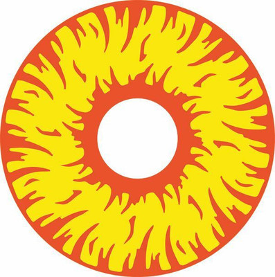 

colour perfection Wolf Eye Crazy Contact Lenses/ With out power Quaterly Contact Lens(0.00, Yellow, Red, Pack of 2)