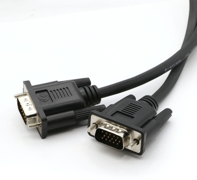 

lapcare Premium VGA Cable, 15Pin Male to Male VGA Cable(Black)