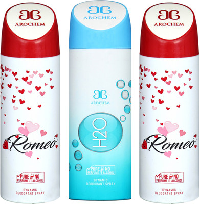 

Arochem B-180 DEODORANT SPRAY NO ALCOHOL PURE PERFUME DYNAMIC BODY SPRAY Deodorant Spray Deodorant Spray - For Men & Women(200 ml, Pack of 3)