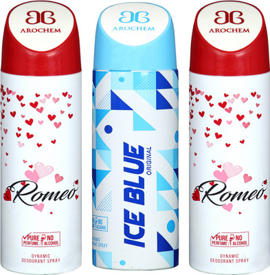 

Arochem B-179 DEODORANT SPRAY NO ALCOHOL PURE PERFUME DYNAMIC BODY SPRAY Deodorant Spray Deodorant Spray - For Men & Women(200 ml, Pack of 3)