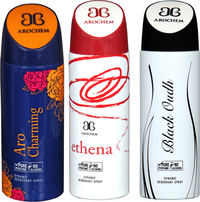 

Arochem B-97 DEODORANT SPRAY NO ALCOHOL PURE PERFUME DYNAMIC BODY SPRAY Deodorant Spray Deodorant Spray - For Men & Women(200 ml, Pack of 3)