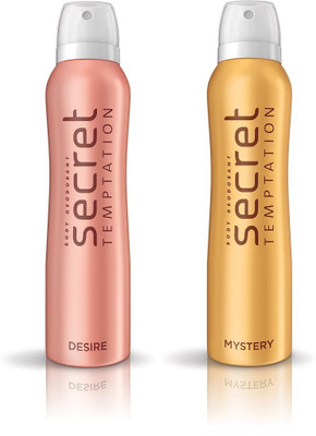 

Secret Temptation Desire & Mystery Pack of 2 Deodorant Spray - For Women(300 ml, Pack of 2)