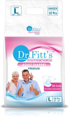 

Dr.fitt's Adult Diaper - Large Size Adult Diapers - L(10 Pieces)