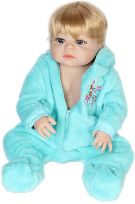 

Ritzkart 100 % Imported Cute Baby Dolls Soft Skin Care Baby Menina Children Best Gift Silicone Playmate Dolls for Kids(Blue)