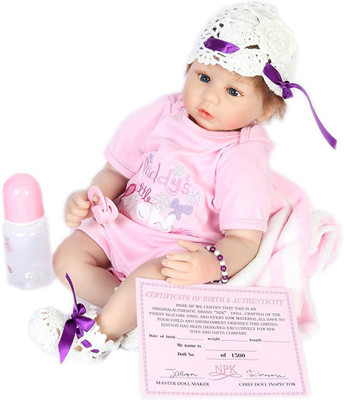 

Ritzkart 100 % Imported Cute Baby Dolls Soft Skin Care Baby Menina Children Best Gift Silicone Playmate Dolls for Kids(Pink)