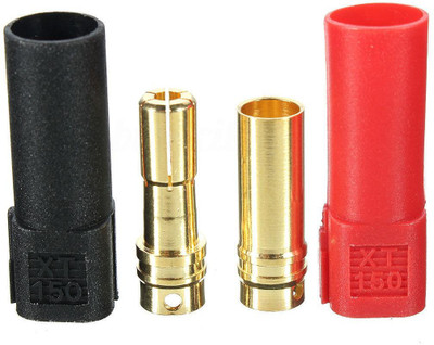 

KitsGuru (1 Pair) XT150 6mm Large Current Motor Bullet Connector Male/Female w/Sleeve Electronic Components Electronic Hobby Kit