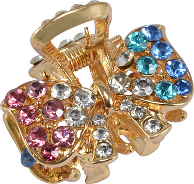 

Saamarth Impex Fancy Hair Clips Golden Shades With Multicolor Beads Fashionalbe Hair Accessories Crystal Hair Accessories Hair Clip(Multicolor)