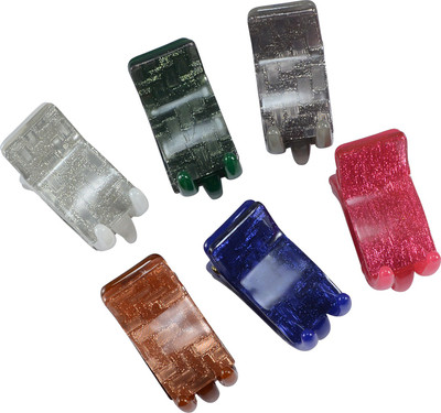 

Saamarth Impex Multicolor Glitter Hair Accessories Small Size Hair Clips For All Type Of Hair And Styles Set Of 6 Units Hair Clip(Multicolor)