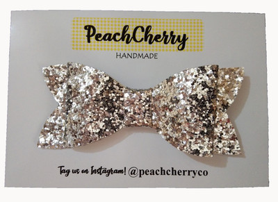 

PeachCherry Sequin Silver Hair Clip Large 4.5 inches Hair Clip(Silver)
