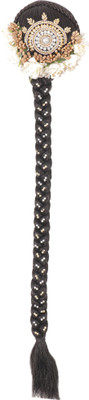 

HONBON Wig Juda Choti With Stone Work for Women And Girls, Extension 24-26 Inches (Black Hair Extension