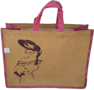 

Ajanta Tote(Beige, Pink)