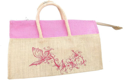 

Ajanta Tote(Beige, Pink)
