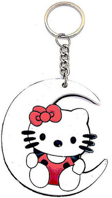 OMAYA  HelloKitty PVC Key Chain (White & pink) Key Chain