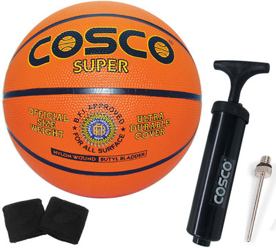 

Cosco Super ( Size - 7 ) Basketball With Basketball Pump Basketball Kit