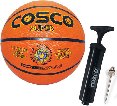 

Cosco Super ( Size- 5 ) Basketball With Basketball Pump Basketball Kit