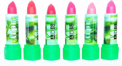 ads Aloe Vera Natural Extract Long Lasting Soft Matte Lipstick Pack of 6(Multicolor, 1.5 ml)