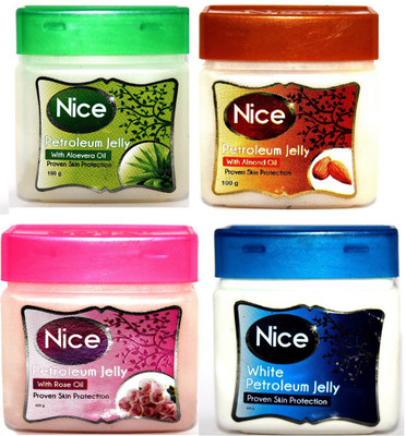 

Nice Aloevera Almond & Rose white Petroleum Jelly(400 g)