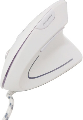 

TecMac Vertical Ergonomic 3200 DPI 6D, 7 Buttons Wired Optical Gaming Mouse(USB 2.0, White)