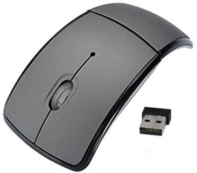 

TecMac New Folding Mini Mouse 2.4GHz Arc Optical with USB Receiver Suitable for Laptop, PC Computer, Desktop, Notebook Wireless Optical Gaming Mouse(2.4GHz Wireless, Grey)