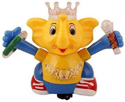 

Nightstar Dancing Elephant With Lights and Music For Kids (Min. Age 1 yr)(Yellow)