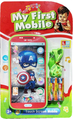 

TALKING GANESHA Digital Mobile Phone with Touch Screen Feature, Amazing Sound and Light Toy - CAPTAIN AMERICA Multicolor(Multicolor)