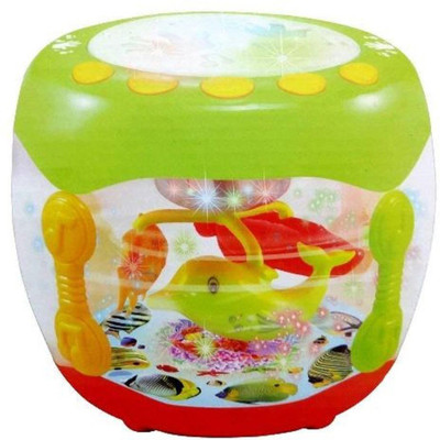 

NIYAMAT Battery Operated Flash Drum with Rotating Lamp Light & Musical Instrument Sounds(Multicolor)