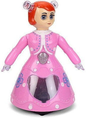 

NIYAMAT Rotational 3D Light and Musical Dancing Princess Doll Toy(Multicolor)