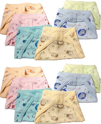 

Baby Shopiieee New Born Baby Single Layer Hosiery Nappy/ Indian Style/ Tying Knots Nappies/ Easily Washable & Reusable/12 Pcs (Multicolors, 6-9 Months, Multicolor