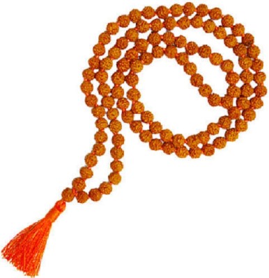 Jaipur Gemstone Natural panch mukhi rudraksha beads mala Wood Chain