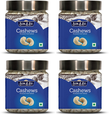 

SUN'A'DO Premium Cashew Roasted & Salted Combo Pack of 4 (200g Each) Cashews(800 g, Plastic Bottle)