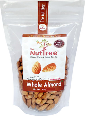 

The Nut Tree 100% Fresh and Natural Premium Quality California Badam Almonds(400 g, Pouch)