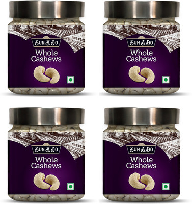 

SUN'A'DO Premium Natural Whole Cashews Combo Pack of 4 (200g Each) Cashews(800 g, Plastic Bottle)