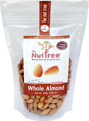 

The Nut Tree 100% Fresh and Natural Premium Quality California Badam Almonds(200 g, Pouch)