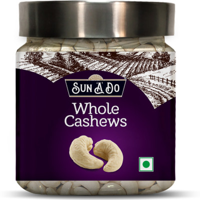 

SUN'A'DO Premium Natural Cashews - 200g Cashews(200 g, Plastic Bottle)