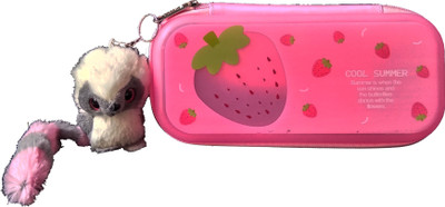 

TECHNOCHITRA Fruit FRUIT Art Polyester Pencil Box(Set of 1, Pink)