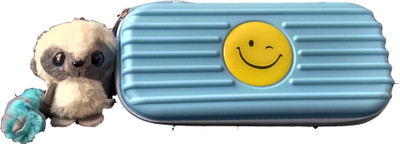 

TECHNOCHITRA Smile SMILE Art Polyester Pencil Box(Set of 1, Light Blue)