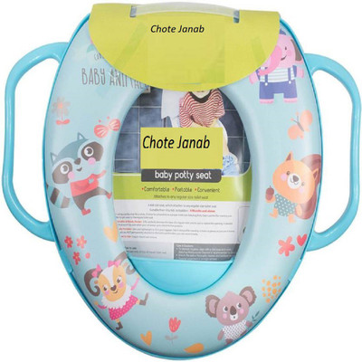 Chote Janab Soft Cushioned with Support Handles Potty Seat(Blue)
