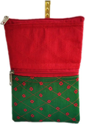 

auk Attractive Silk Chhalla Mobile Pouch For Women's. Mobile Pouch(Multicolor)