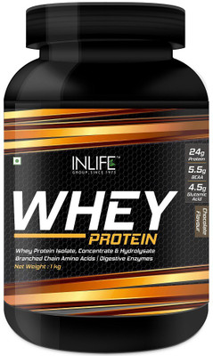 

Inlife Whey Protein Powder With Isolate Concentrate Hydrolysate supplement-1kg(Chocolate) Whey Protein(1 kg, Chocolate)