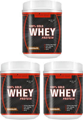 

Natures Velvet Lifecare Gold Standard 100% Whey , Double Rich Chocolate, 1lb - Pack of 3 Whey Protein(1500 g, chocolate)