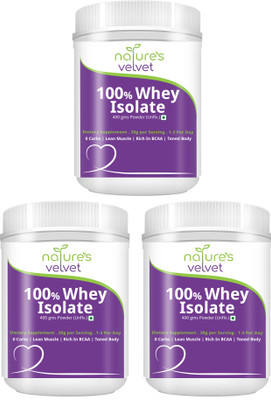 

Natures Velvet Lifecare Whey Protein Isolate (NVISO), Manufactured in USA, 400gms - Pack of 3 Whey Protein(1200 g, unflavour)