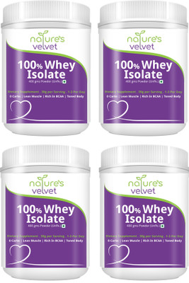 

Natures Velvet Lifecare Whey Protein Isolate (NVISO), Manufactured in USA, 400gms - Pack of 4 Whey Protein(1600.0 g, unflavour)
