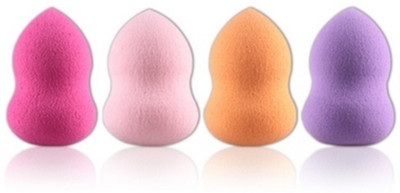 

CGT 4pcs /set Beauty Flawless Makeup Blender Foundation Puff Sponges, Soft Foundation Base Powder Liquid Mix Mini Gourd Shape Face Nose Cosmetic Tools (Gourd)