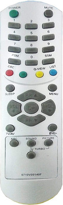LipiWorld 6710V00140F TV Universal Remote Control Compatible for CRT TV LG Remote Controller(Gray)