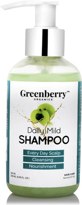 Greenberry Organics Daily Mild Shampoo | Every Day Scalp Cleansing & Nourishment (200 ML)(200 ml)